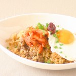 牛肉とごぼうの炊き込みご飯　ビビンバ風